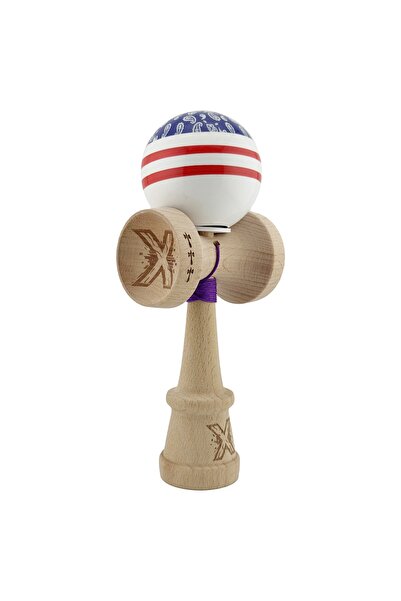 Cyrax Kendama X Original CHICANOS, 55 cm, șnur mov/alb