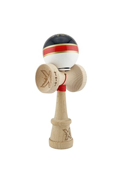 Cyrax Kendama X Original ROYAL SPIKE, Șnur de 55 cm, Inel roșu
