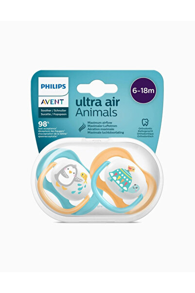 Philips Avent Ultra Air Animals 2 Pack Pacifier 6-18 Months - Unisex