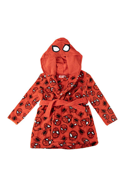 SPIDERMAN Μπουρνούζι από κοραλλένια φλις με απλικέ στο κουκούλωμα