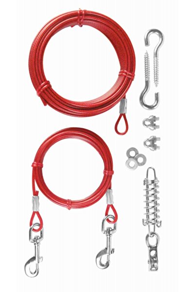 Trixie Cablu Cu Arc Si Scripete, 15 m, Pana la 45 kg, Rosu, 2293