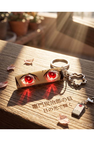 Touz Moda Μπρελόκ Άνιμε Demon Slayer Ταντζίρο Καμάντο με λαμπερά μάτια στον ήλιο