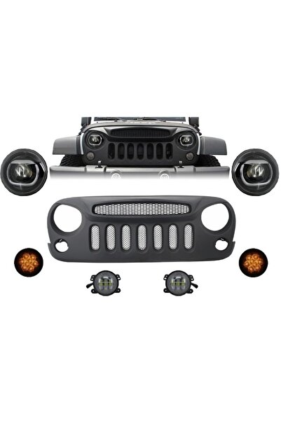 Angels Auto Pachet Grila Centrala si Lampi Semnalizare LED compatibil cu Jeep...