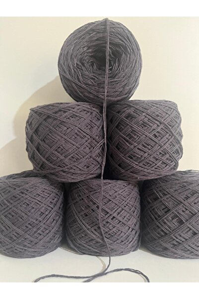 İPEK YÜN İPLİK DÜNYASI Κοτόν Βαμβακερό Νήμα Πλεξίματος με Βελονάκι (Ανθρακί) ...