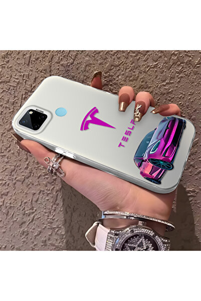 CHICASELUX Silicone Edge Hard Back Phone Case Compatible with Realme C25Y Tes...