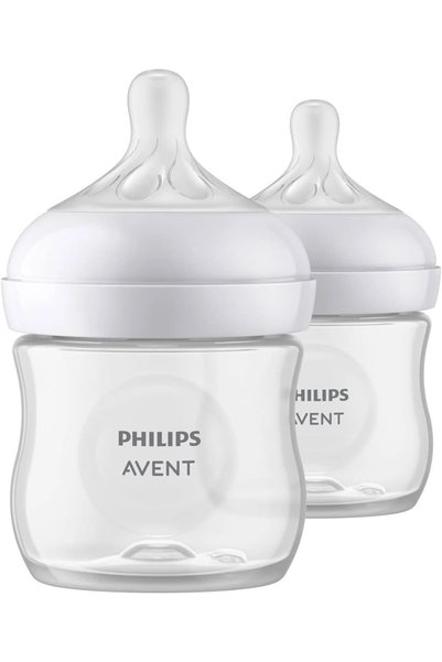 Philips Avent Natural Reaction PP 2-Pack Bottle Set, 125mL - 0 Month, SCY900/02