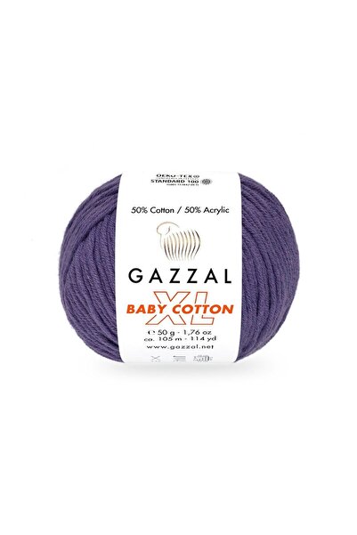 Gazzal Bumbac pentru bebeluși XL 50% Bumbac 50% Acrilic – 50 g 105 m Fir de t...