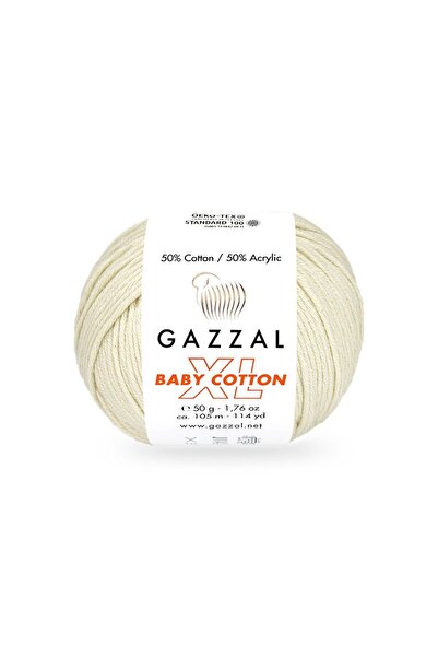 Gazzal Bumbac pentru bebeluși XL 50% Bumbac 50% Acrilic – 50 g 105 m Fir de t...