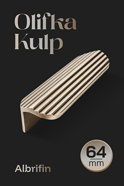 Badem10 Olifka Ριγέ Λαβή Συρταριού Albrifin 64 mm (6,4 cm) Μοντέρνα Πολυτελή ...