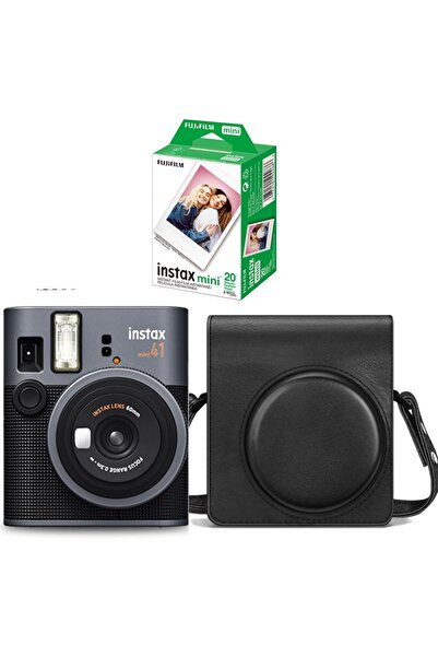 Fujifilm Instax Mini 41 Siyah Analog Şipşak Fotoğraf Makinesi 20'li Film ve Ç...