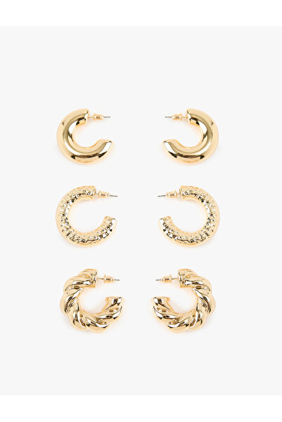 Koton Set of 3 Thick Hoop Earrings