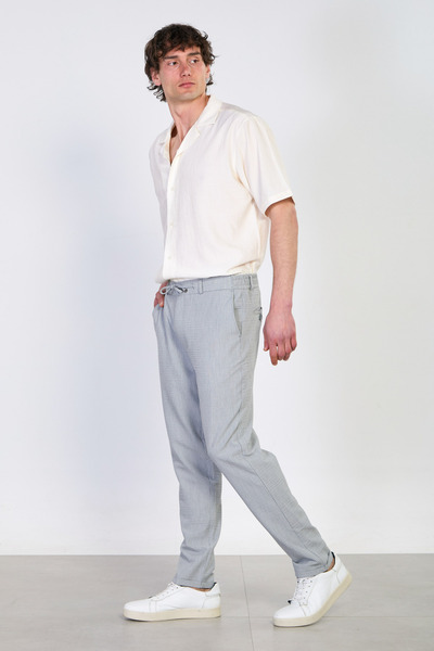 BARRELS AND OIL Ανδρικό ριγέ παντελόνι jogger - Γκρι