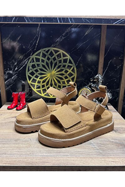 mrlilyshop YÜKSEK TABAN CIRTLI SÜET SANDALET