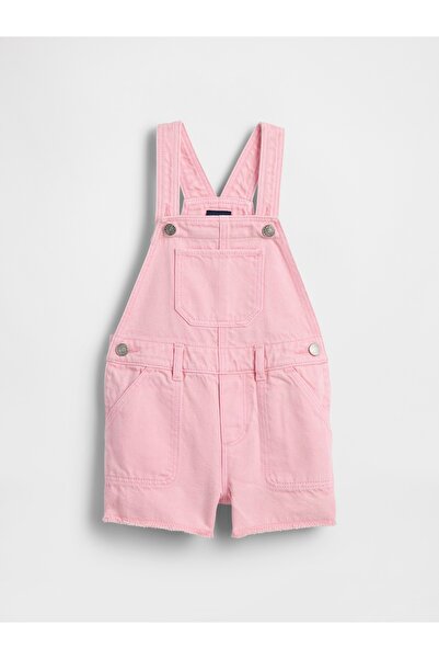 GAP Kız Bebek Pembe UltraSoft Denim Tulum
