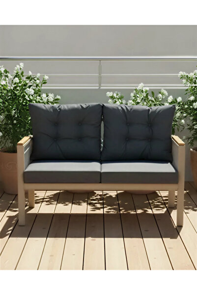 adımshops OPAL 2' (ANTRASİT) Metal Gövde Balkon-bahçe-kafe,çay Seti,koltuk Ta...