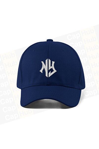 CapHub Nakışlı Beyzbol Şapka - Lacivert Renk %100 Pamuk Gabardin Unisex Model...