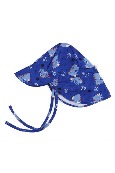 Petityu Upf50+ Sun Protection 0-18 Months Blue Dinosaur Patterned Summer Hat ...