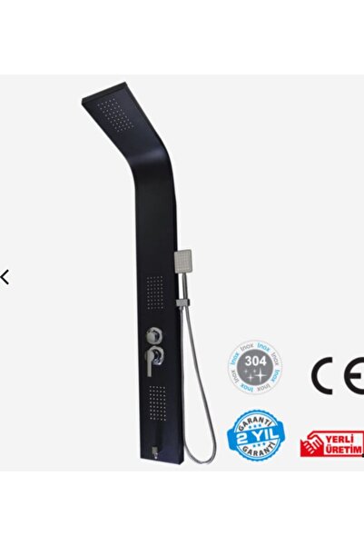 ZEK BANYO Siyah Masajlı Duş Paneli, Duş Kolonu, Robot Duş, Banyo Dekor, Duş F...