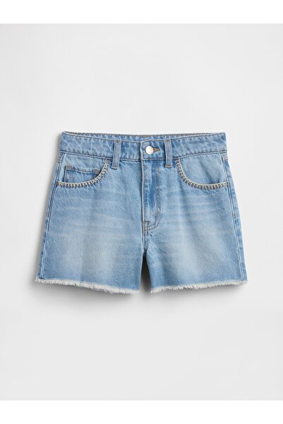 GAP Kız Çocuk Açık Mavi Denim Şort