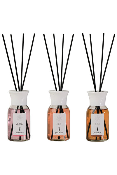 Permun Difuzor cu bețișoare cu aromă de buchet floral 110ml & Difuzor cu beți...