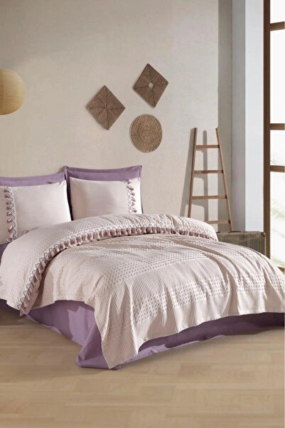 colezium Pique Bedspread Set Double Bohemline V8 Stone Color