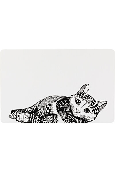 Trixie Servet Cat Pentru Castron, Pisici, Plastic, 44 x 28 cm, Alb/Negru, 24788