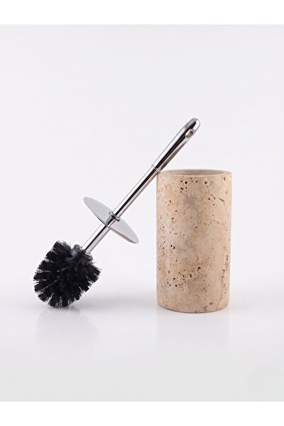 FARALYAHOME Φυσικό μάρμαρο τραβερτίνης με βάση, ανοξείδωτο σετ βούρτσας τουαλ...