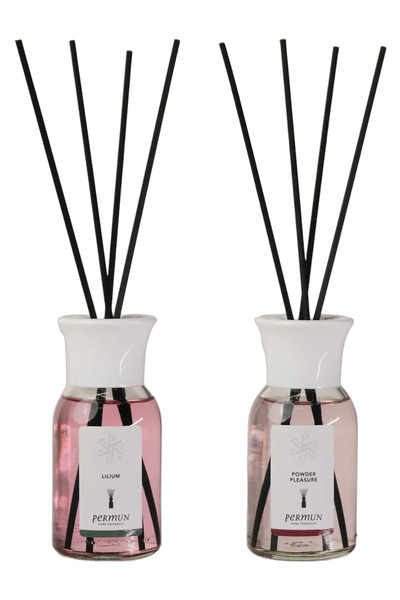 Permun Difuzor cu bețișoare Lilium 110ml și Difuzor cu bețișoare Powder Pleas...