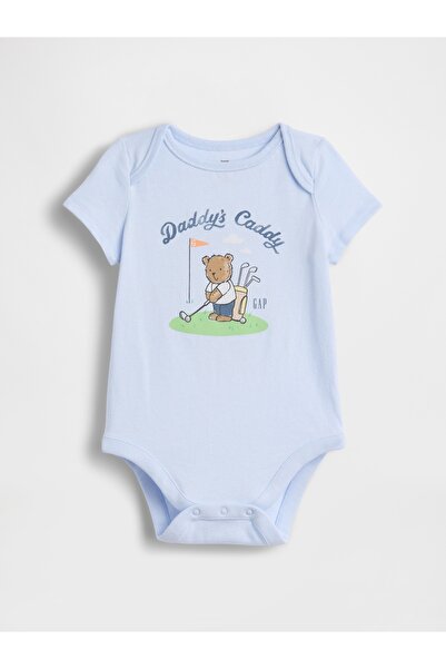 GAP Bebek Açık Mavi First Favorites Organik Pamuk Bodysuit