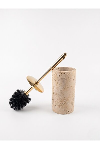 FARALYAHOME Φυσικό μάρμαρο τραβερτίνης με βάση, ανοξείδωτο σετ βούρτσας τουαλ...