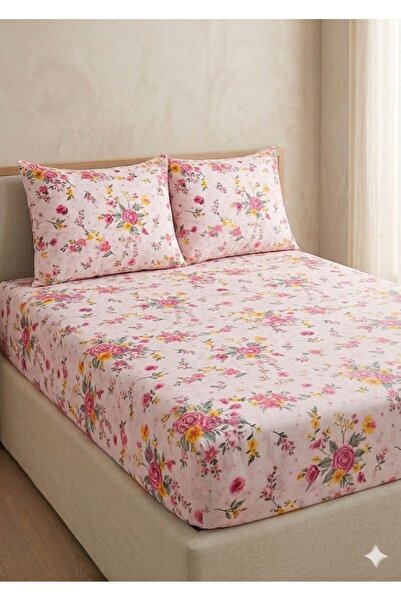 NİĞTEX Σετ σεντόνια ελαστικά 3 τεμαχίων 180x200 3 τεμαχίων με λουλουδάτο σχέδ...