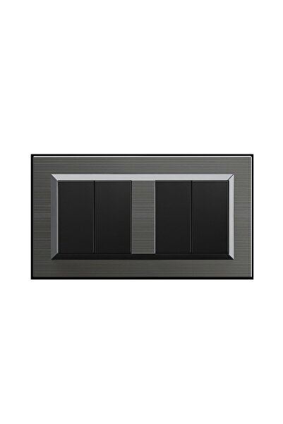 Huzur Elektrik مجموعة Ovivo Quantum Magnetic Gray مكونة من 2 عاكس + عاكس