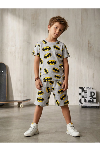 Beka Kids Σετ πιτζάμες για αγόρια με κοντό μανίκι και σχέδιο στον λαιμό, σετ ...