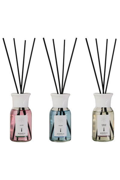 Permun Difuzor cu bețișoare Lilium 110ml & Difuzor cu bețișoare Ocean 110ml &...