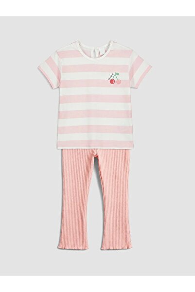 LC Waikiki Lcw Baby Striped Printed Baby Girl Set