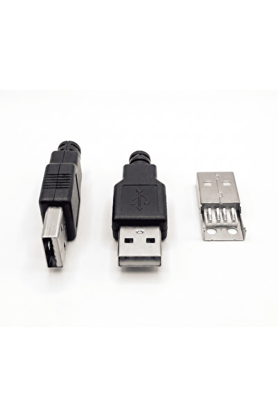 tabis USB Konnektör Soket Erkek Lehimlenebilir Bağlayıcı A Tipi 4 Pin Plastik