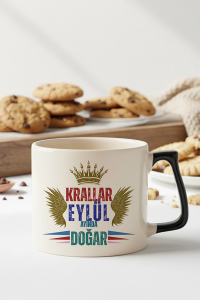 qoeuyl boutique كوب أسود مطبوع عليه عبارة "الملوك يولدون في سبتمبر" هدية عيد ...