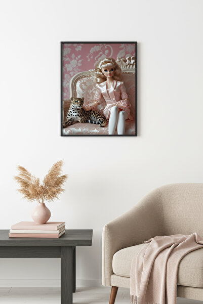 huhuli Ρετρό πίνακας πορτρέτου με φυσικό ξύλινο πλαίσιο - Κομψό σχέδιο με φιγ...