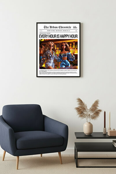 huhuli Ρετρό πίνακας με φυσικό ξύλινο πλαίσιο - Ζωηρό vintage σχέδιο |   huhu...