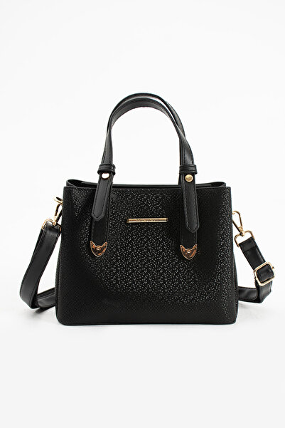 Sanmorris Black Women's Hand and Shoulder Bag Stylish Design Handbag with Adj...