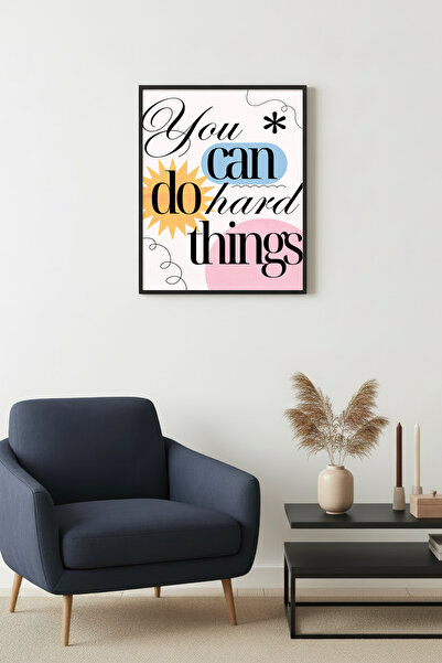 huhuli Tablou retro cu ramă din lemn natural - Decor de perete cu tipografie ...