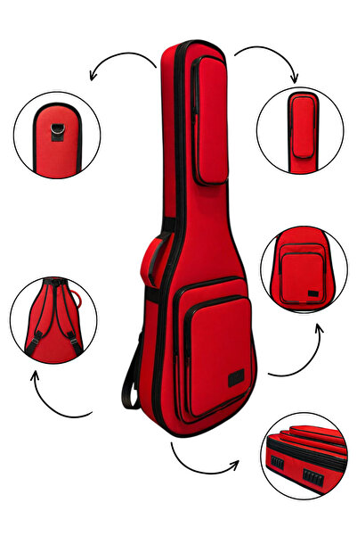 Erga Müzik Red Professional Gigbag Classic Guitar Case - Bag - Waterproof