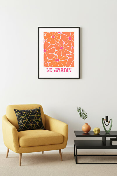 huhuli Επιτραπέζια ζωγραφιά με ρετρό σχέδιο λουλουδιών με φυσικό ξύλινο πλαίσ...