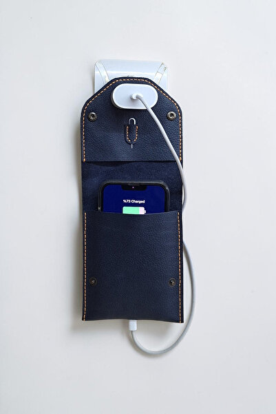 Kurtay Leather %100 Gerçek Deri El Yapımı Telefon Şarj Kesesi - Priz Üstü Ask...