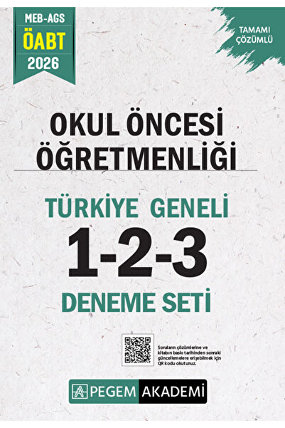 Pegem Akademi Yayıncılık 2026 MEB AGS ÖABT Okul Öncesi Öğretmenliği Tamamı Çö...