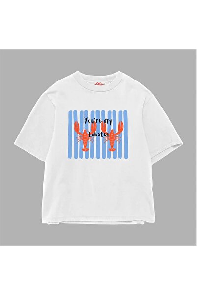 ZAVIXO Μπλουζάκι με στάμπα ομπρέλας, υπερμεγέθης εφαρμογή, από βαμβακερό ύφασμα