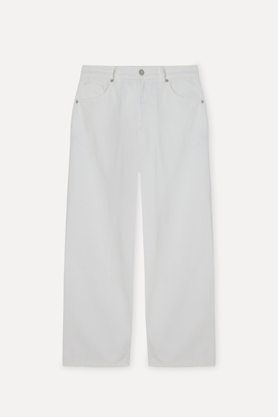 Mudo Women's White Cropped Fit Pants