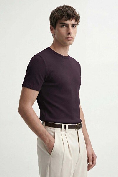 Antioch Bordo Dokulu Erkek T-Shirt
