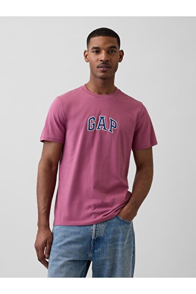 GAP Erkek Koyu Pembe Logo T-Shirt