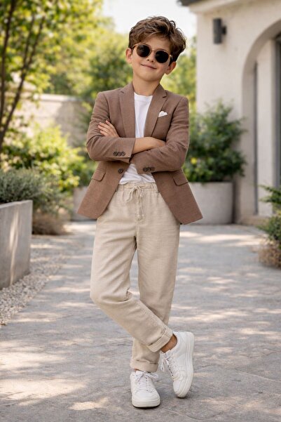 Ugly Duck Nanica Jacketed Three-Piece Suit for Ages 9-14 - Brown